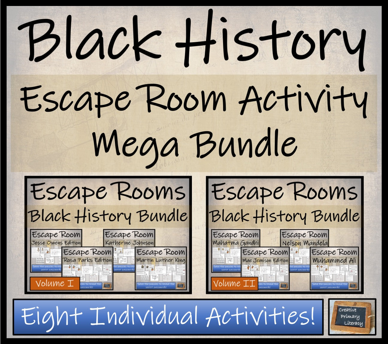 Black History Escape Room Activity Mega Bundle | 5th Grade & 6th Grade
