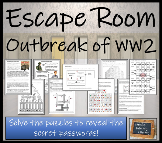 Outbreak of World War II Escape Room Activity