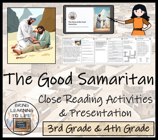 The Good Samaritan Story Close Reading Activities | 3rd Grade & 4th Grade
