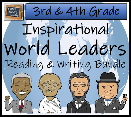 Inspirational World Leaders Biography & Close Reading Bundle | 3rd & 4th Grade