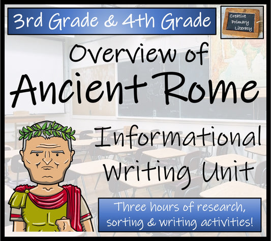 Ancient Rome Informational Writing Unit | 3rd Grade & 4th Grade