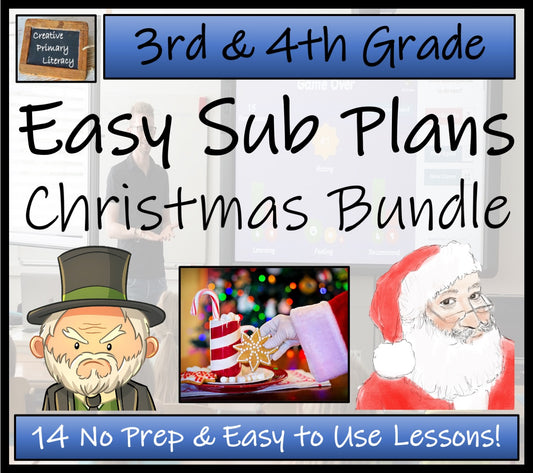 Emergency Sub Plans | Christmas Bundle | 3rd Grade & 4th Grade