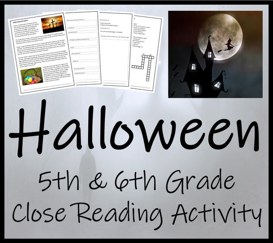 Halloween Close Reading Comprehension Activity | 5th Grade & 6th Grade