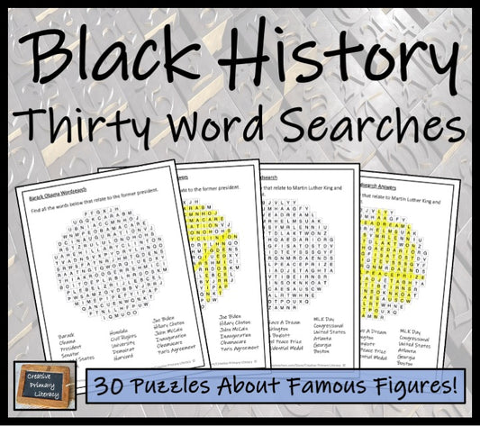 Black History Word Search Puzzle Collection