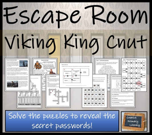 King Cnut the Viking King Escape Room Activity