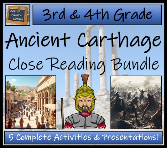 Carthaginian Empire Close Reading Comprehension Bundle | 3rd Grade & 4th Grade