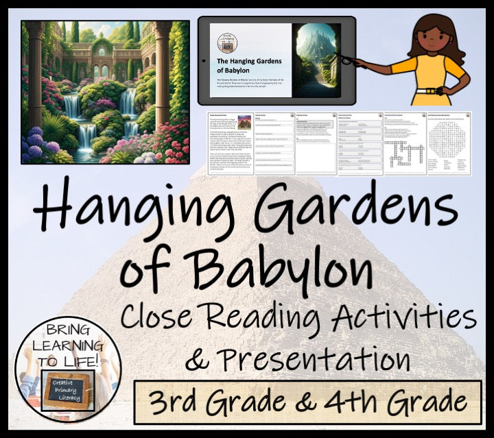 Hanging Gardens of Babylon Close Reading Activities | 3rd & 4th Grade