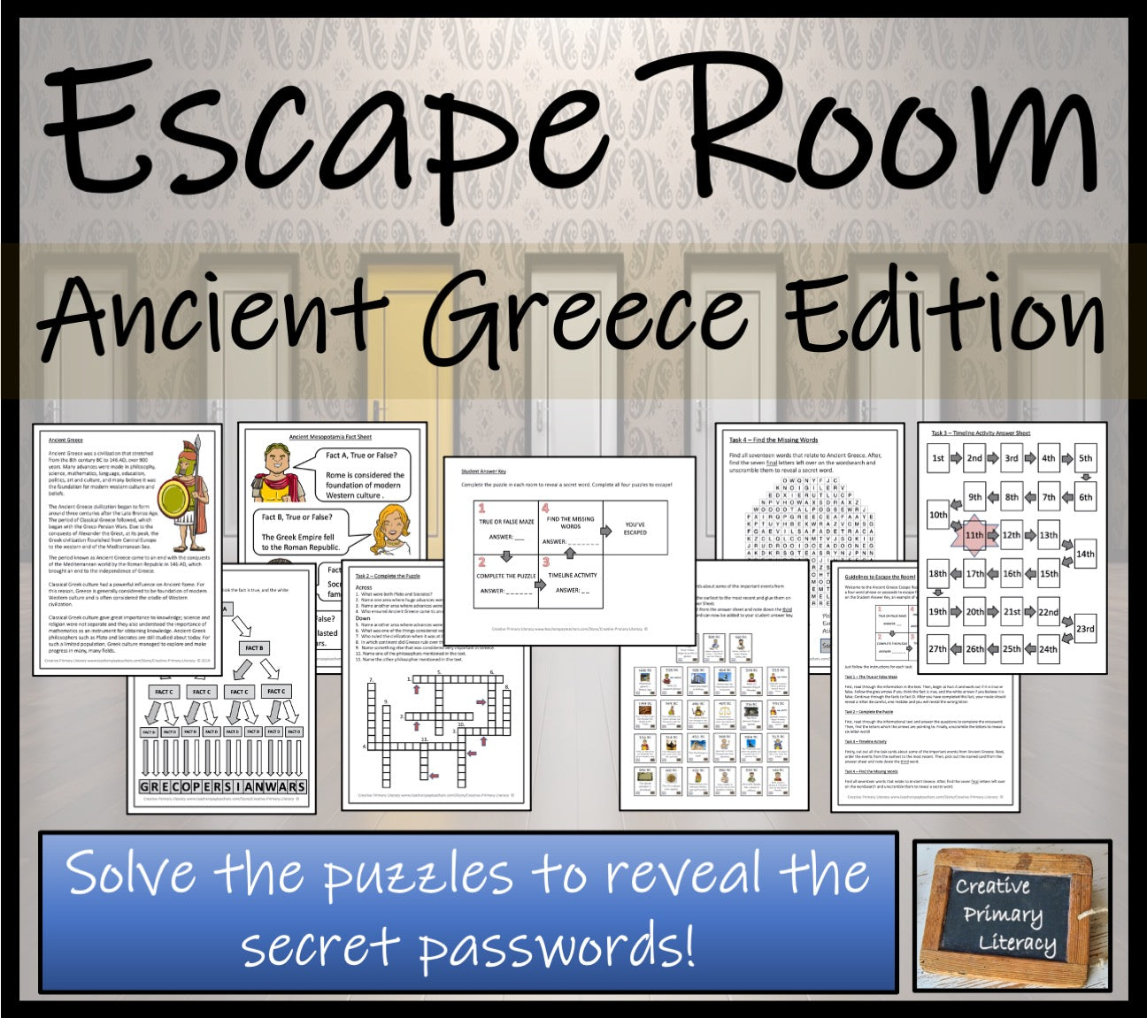 Ancient Greece Escape Room Activity