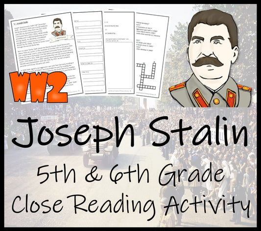 Joseph Stalin Close Reading Comprehension Activity | 5th Grade & 6th Grade