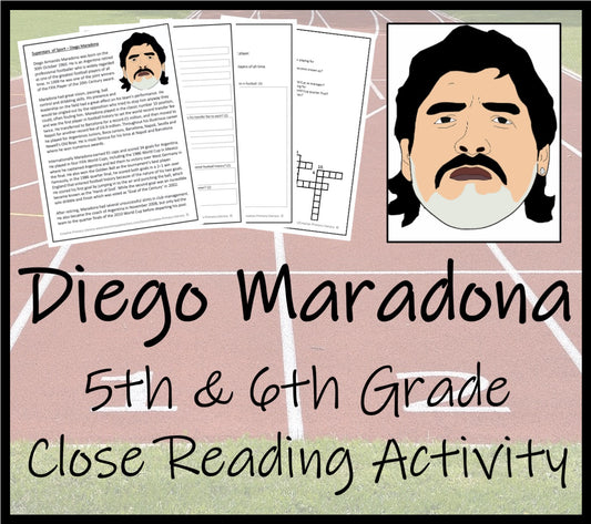 Diego Maradona Close Reading Comprehension Activity | 5th Grade & 6th Grade