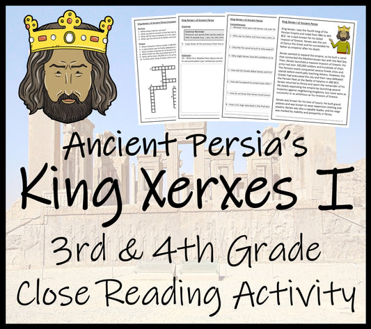 King Xerxes I Close Reading Comprehension Activity | 3rd Grade & 4th Grade