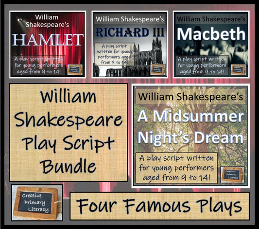 Four Shakespeare Plays | Hamlet, Midsummer Night's Dream, Macbeth & Richard III