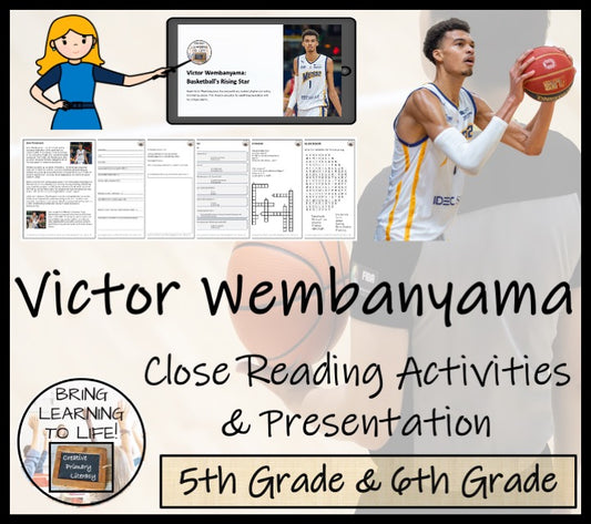 Victor Wembanyama Reading Comprehension Activities | Year 5 or Year 6