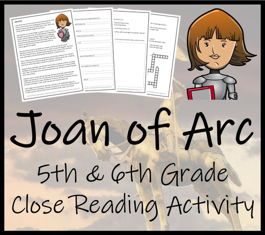 Joan of Arc Close Reading Activity | 5th Grade & 6th Grade