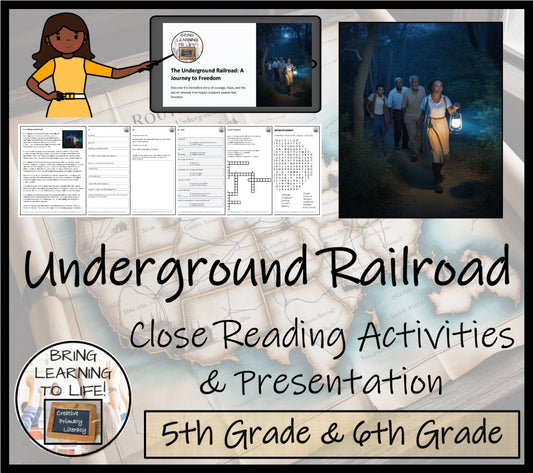 Underground Railroad Close Reading Comprehension Activities | 5th & 6th Grade