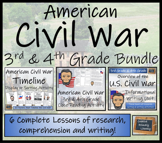 American Civil War Display Close Reading & Writing Bundle | 3rd & 4th Grade