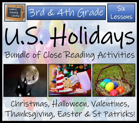 Holidays of the United States Close Reading Bundle | 3rd Grade & 4th Grade