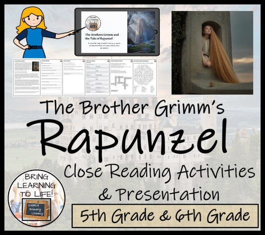 Brothers Grimm's Rapunzel Reading Comprehension | 5th Grade & 6th Grade