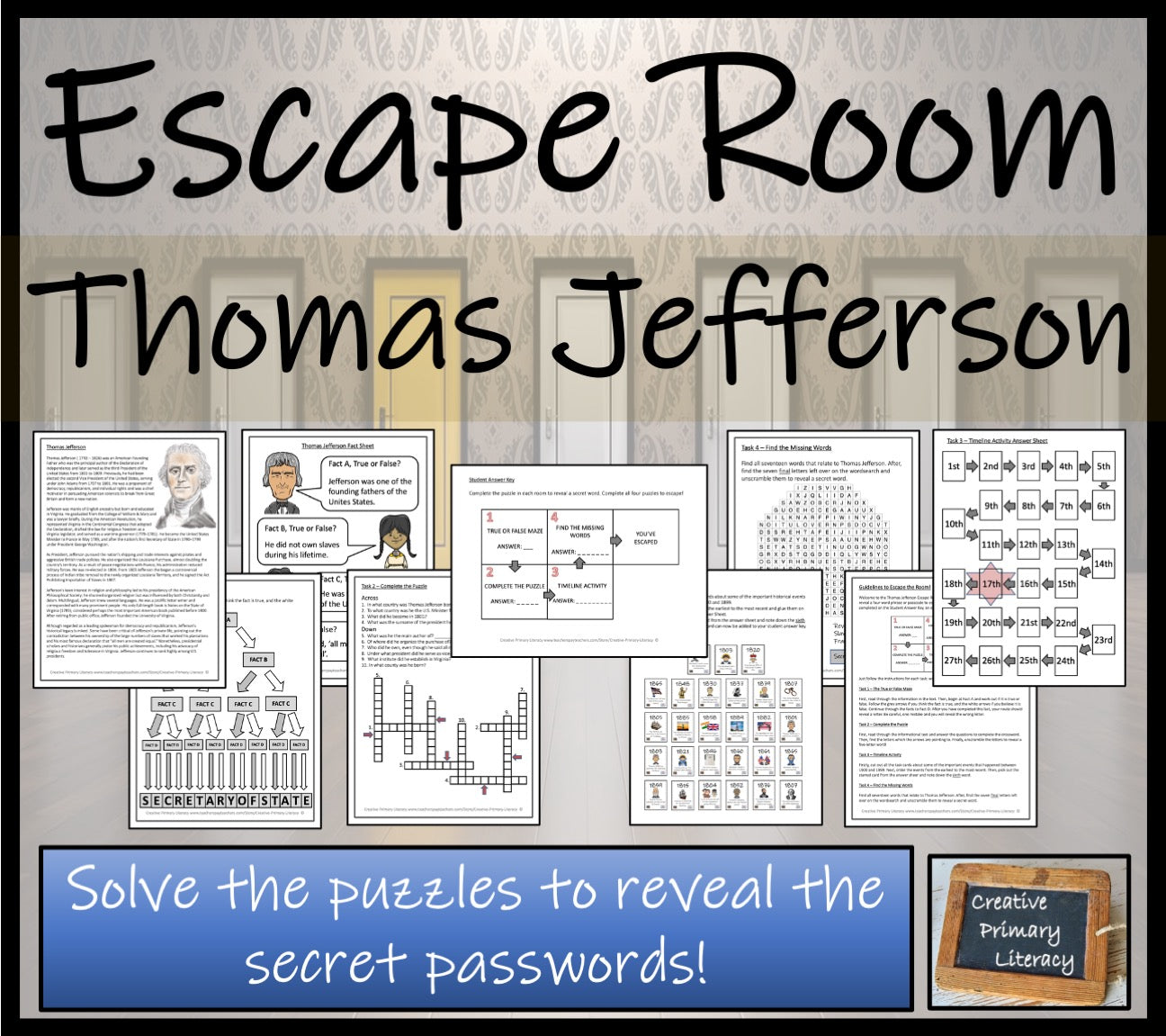 Thomas Jefferson Escape Room Activity