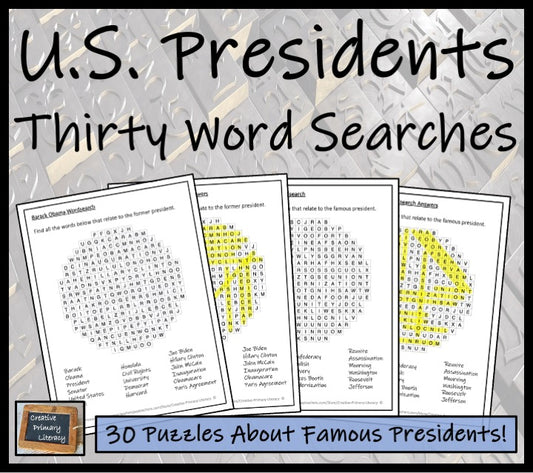 U.S. Presidents Word Search Puzzle Collection