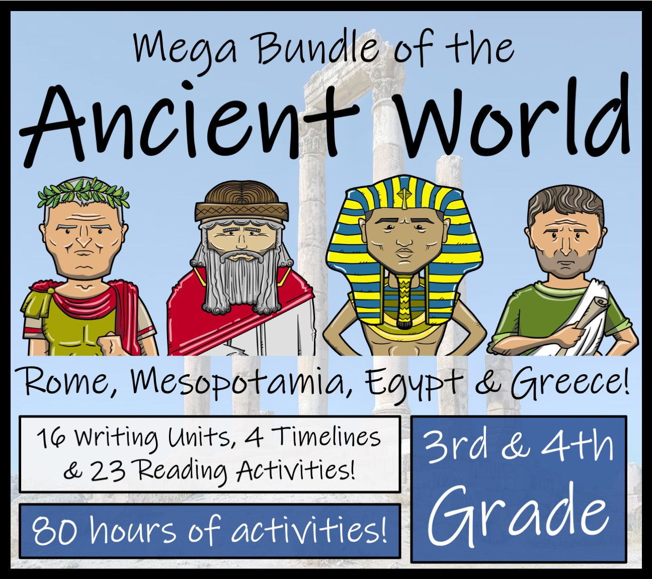 Ancient History Mega Bundle | 3rd & 4th Grade | 80 hours of Activities