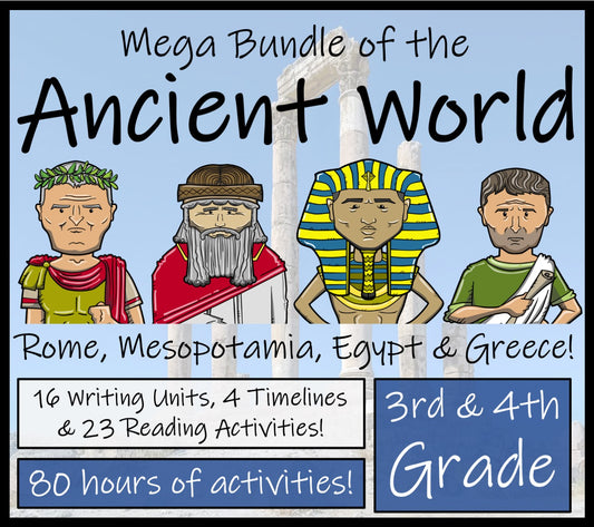 Ancient History Mega Bundle | 3rd & 4th Grade | 80 hours of Activities