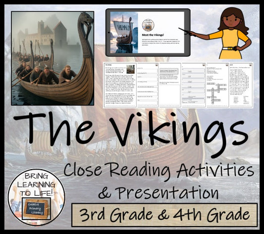 The Vikings Close Reading Comprehension Activities | 3rd Grade & 4th Grade