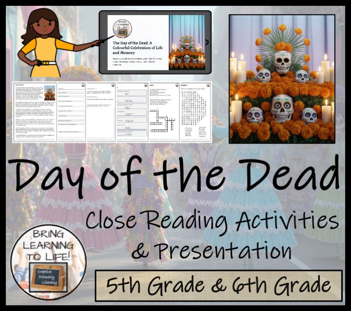 Day of the Dead Close Reading Passage & Comprehension Activities | 5th–6th Grade