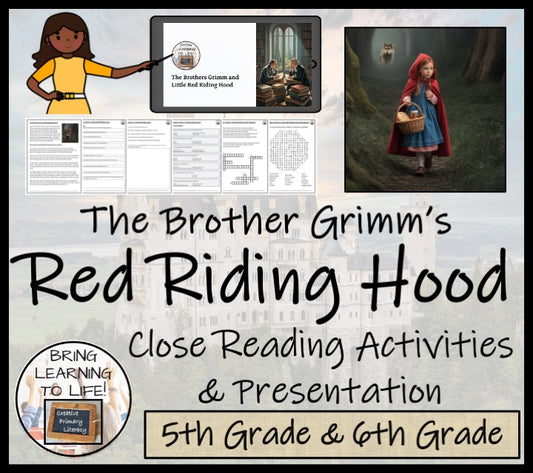 Brothers Grimm's Little Red Riding Hood Reading Comprehension | 5th & 6th Grade