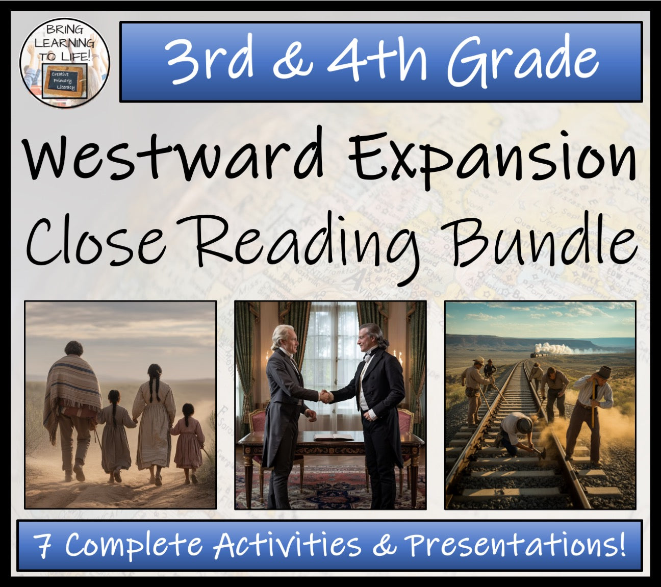 Westward Expansion Close Reading Comprehension Bundle | 3rd Grade & 4th Grade