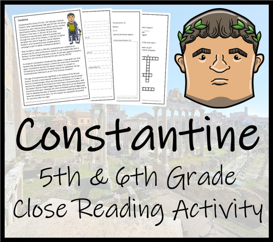 Constantine Close Reading Comprehension Activity | 5th Grade & 6th Grade