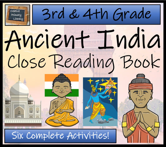 Ancient India Close Reading Comprehension Book | 3rd Grade & 4th Grade