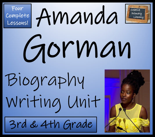 Amanda Gorman Biography Writing Activity | 3rd Grade & 4th Grade