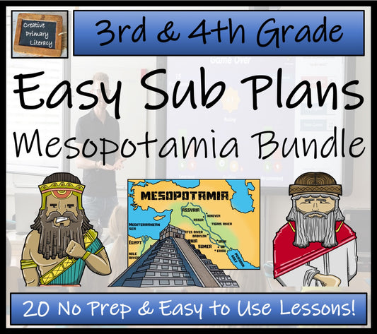 Emergency Sub Plans | Ancient Mesopotamia Bundle | 3rd Grade & 4th Grade