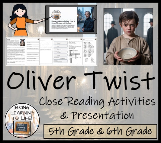 Oliver Twist Fiction Reading Comprehension | 5th Grade & 6th Grade