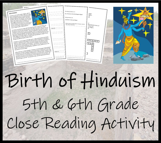 The Birth of Hinduism Close Reading Activity | 5th Grade & 6th Grade