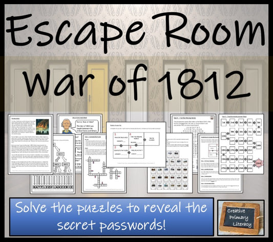 War of 1812 Escape Room Activity