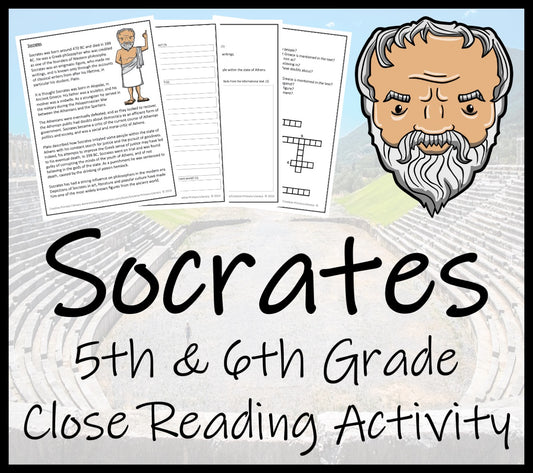 Socrates Close Reading Comprehension Activity | 5th Grade & 6th Grade
