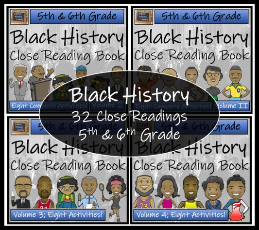 Black History Reading Comprehension Book Bundle | 5th Grade & 6th Grade
