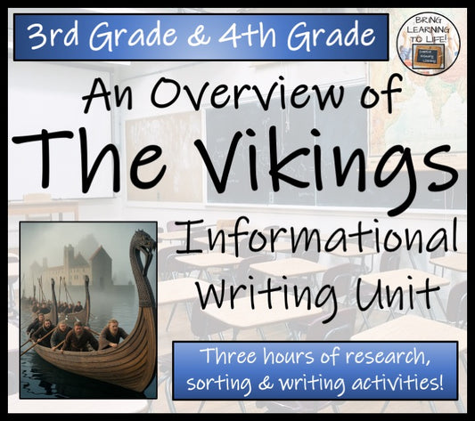 The Vikings Informational Writing Unit | 3rd Grade & 4th Grade