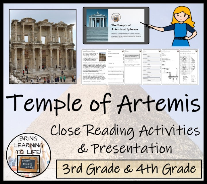 Temple of Artemis at Ephesus Close Reading Activities | 3rd Grade & 4th Grade