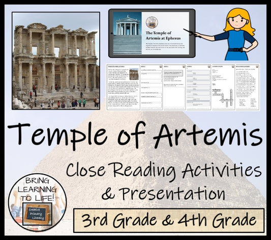 Temple of Artemis at Ephesus Close Reading Activities | 3rd Grade & 4th Grade