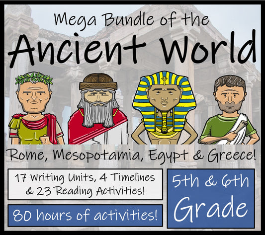 Ancient History Mega Bundle | 5th & 6th Grade | 80 hours of Activities