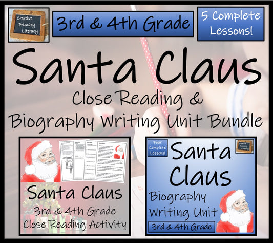 Santa Claus Close Reading & Biography Bundle | 3rd Grade & 4th Grade
