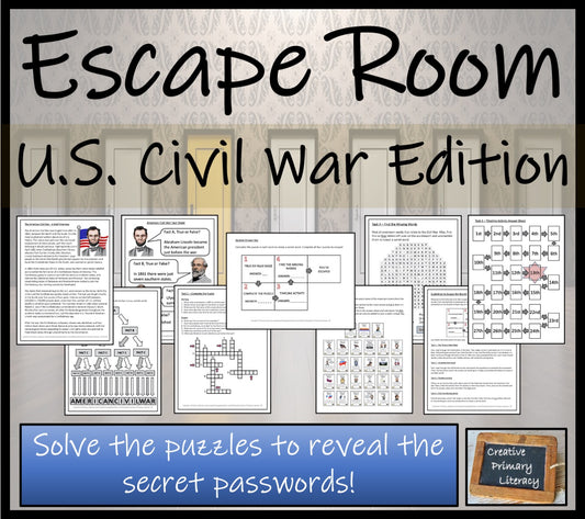 American Civil War Escape Room Activity