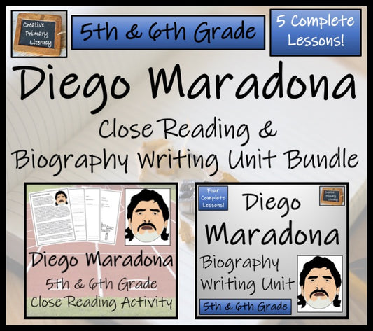 Diego Maradona Close Reading & Biography Bundle | 5th Grade & 6th Grade