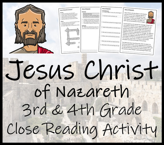 Jesus of Nazareth Close Reading Comprehension Activity | 3rd Grade & 4th Grade