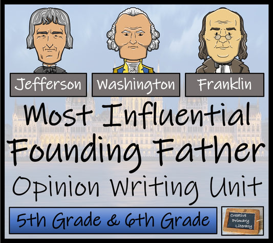Most Influential Founding Father Opinion Writing Unit | 5th Grade & 6th Grade