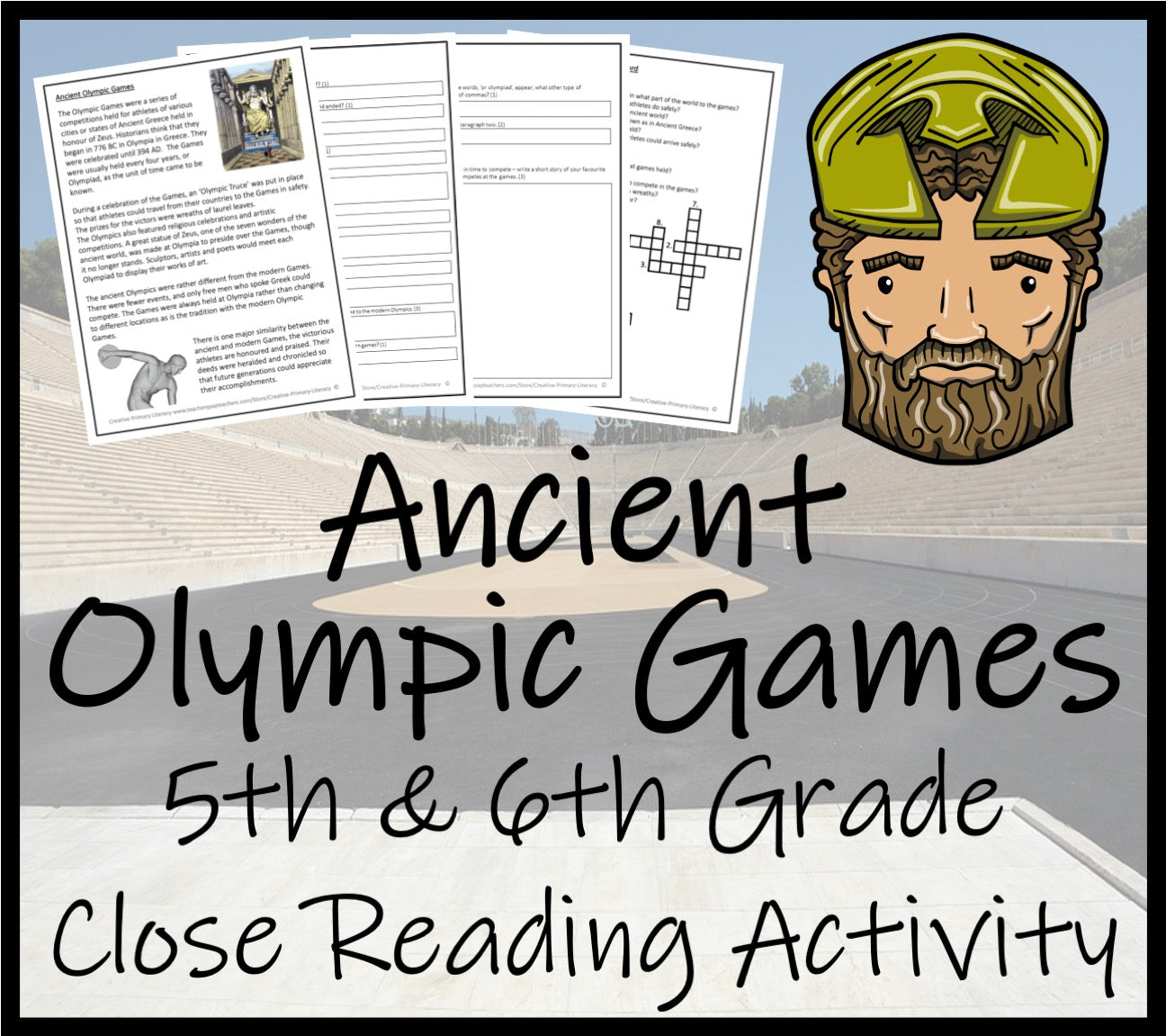Ancient Olympic Games Close Reading Comprehension Activity 5th & 6th