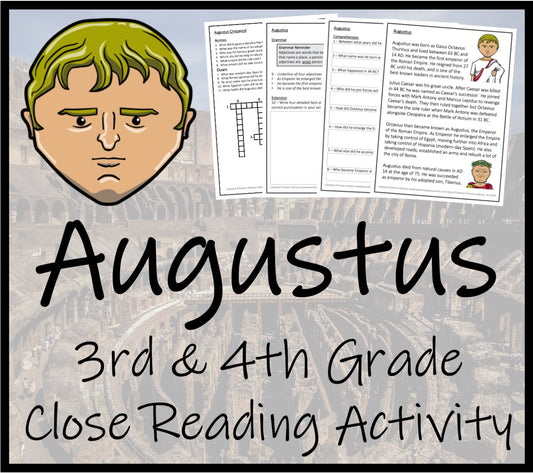 Augustus Close Reading Comprehension Activity | 3rd Grade & 4th Grade